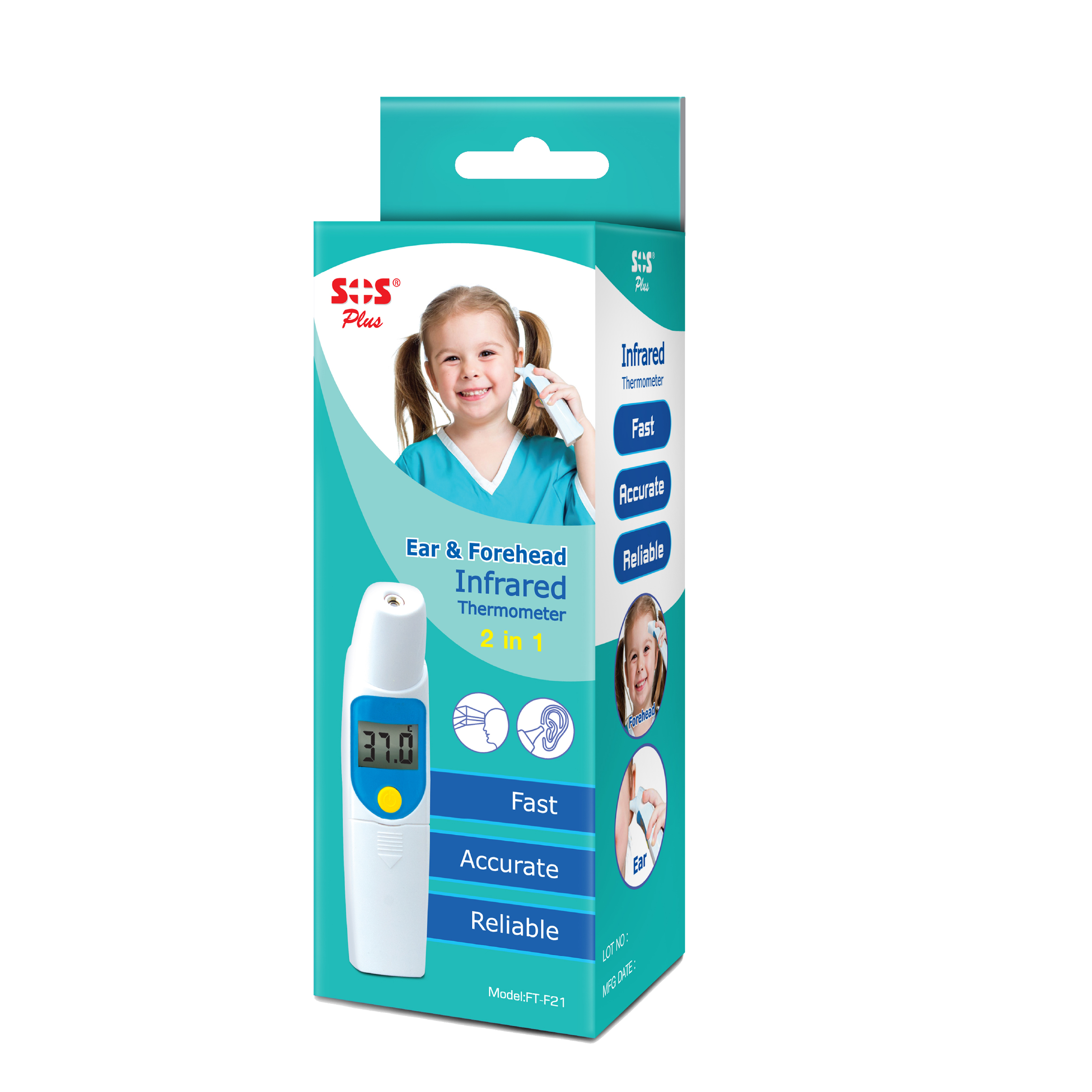 SOS Plus Ear & Forehead Infrared Thermometer